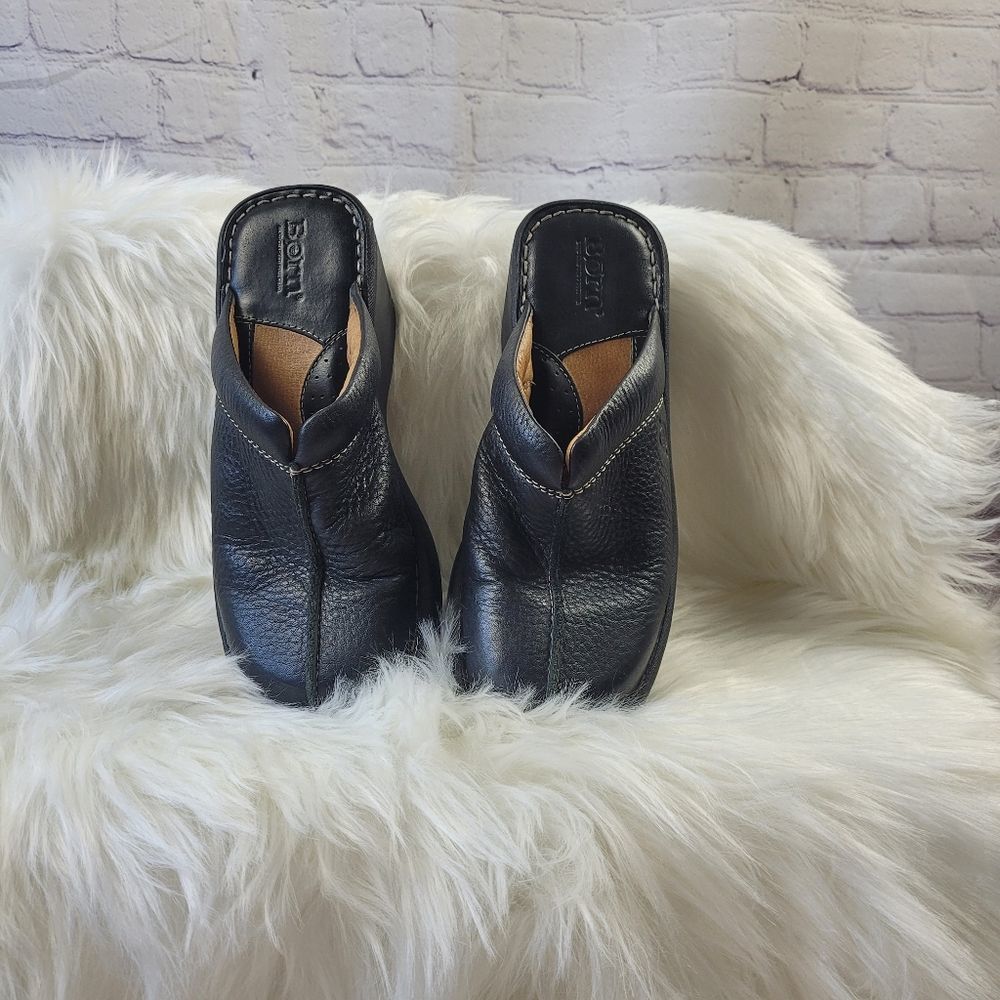 Born Black Mules, Clogs, Slip On, Genuine Leather Women's Size 6